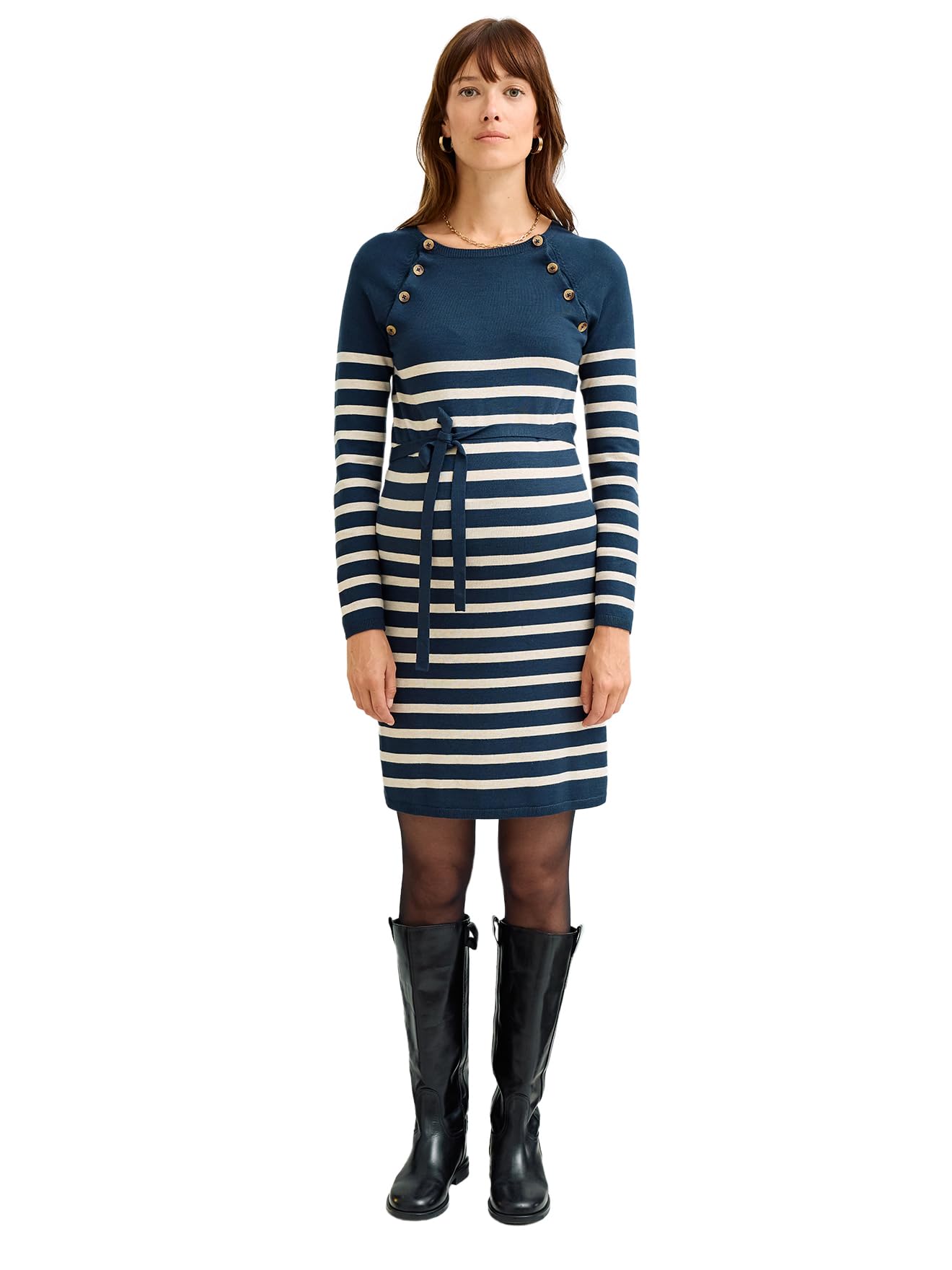 VERTBAUDET Robe rayée en Tricot Grossesse et Allaitement