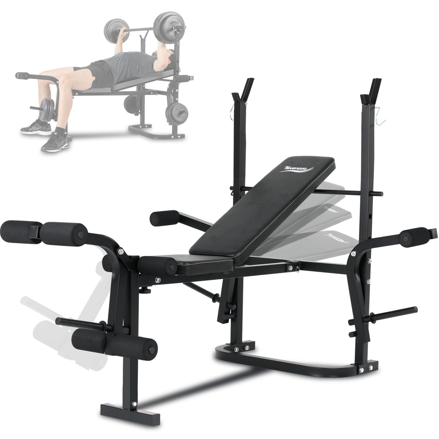 Novonova Panca Multifunzione Pieghevole per Palestra Casa, Panca Regolabile Pesi Inclinata per Allenamento, NV-543