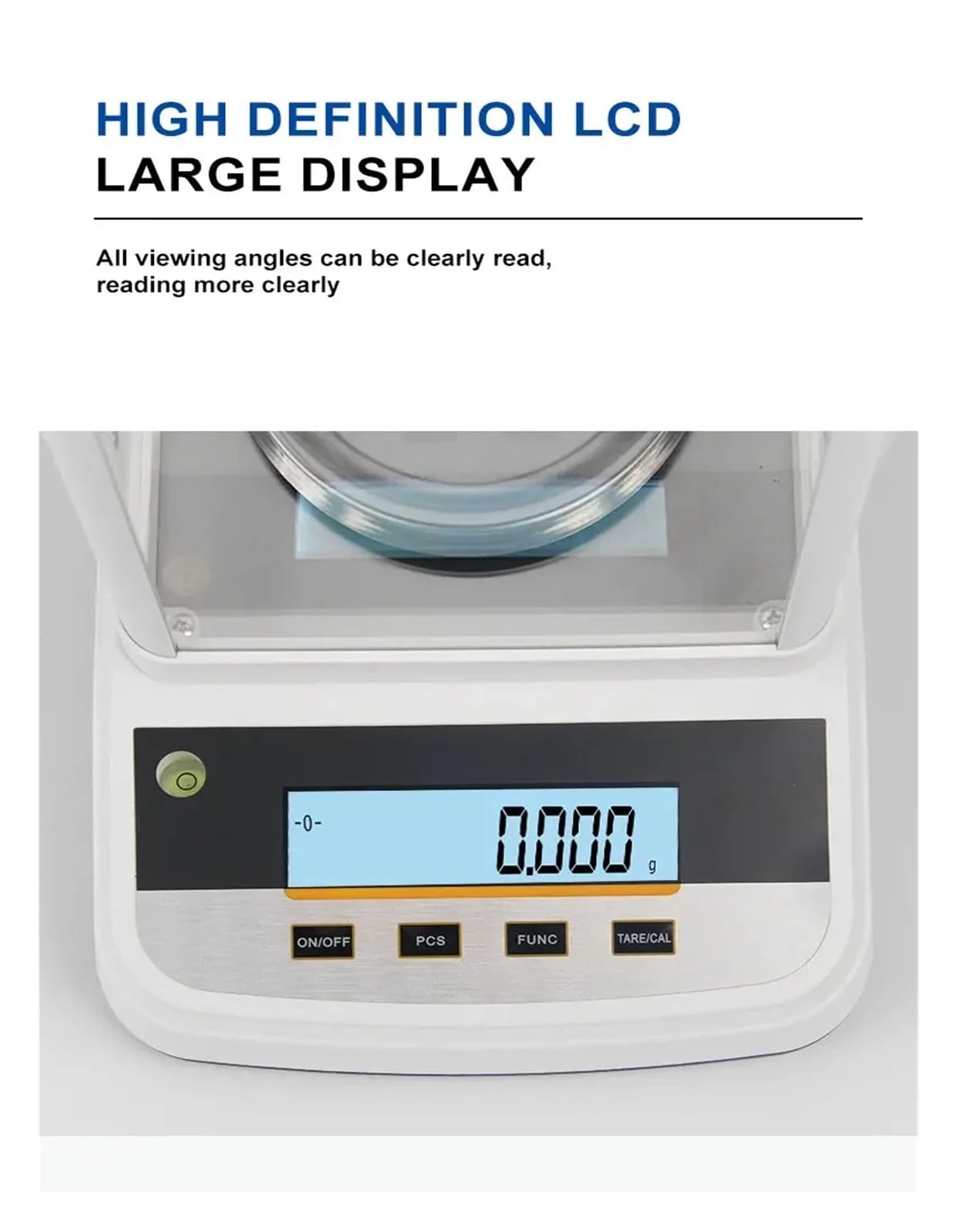 Bilancia analitica di precisione da laboratorio Display a doppio schermo Bilancia digitale for gioielli Bilancia 200g/300g/500g 0,001g Utilizzo multifunzione
