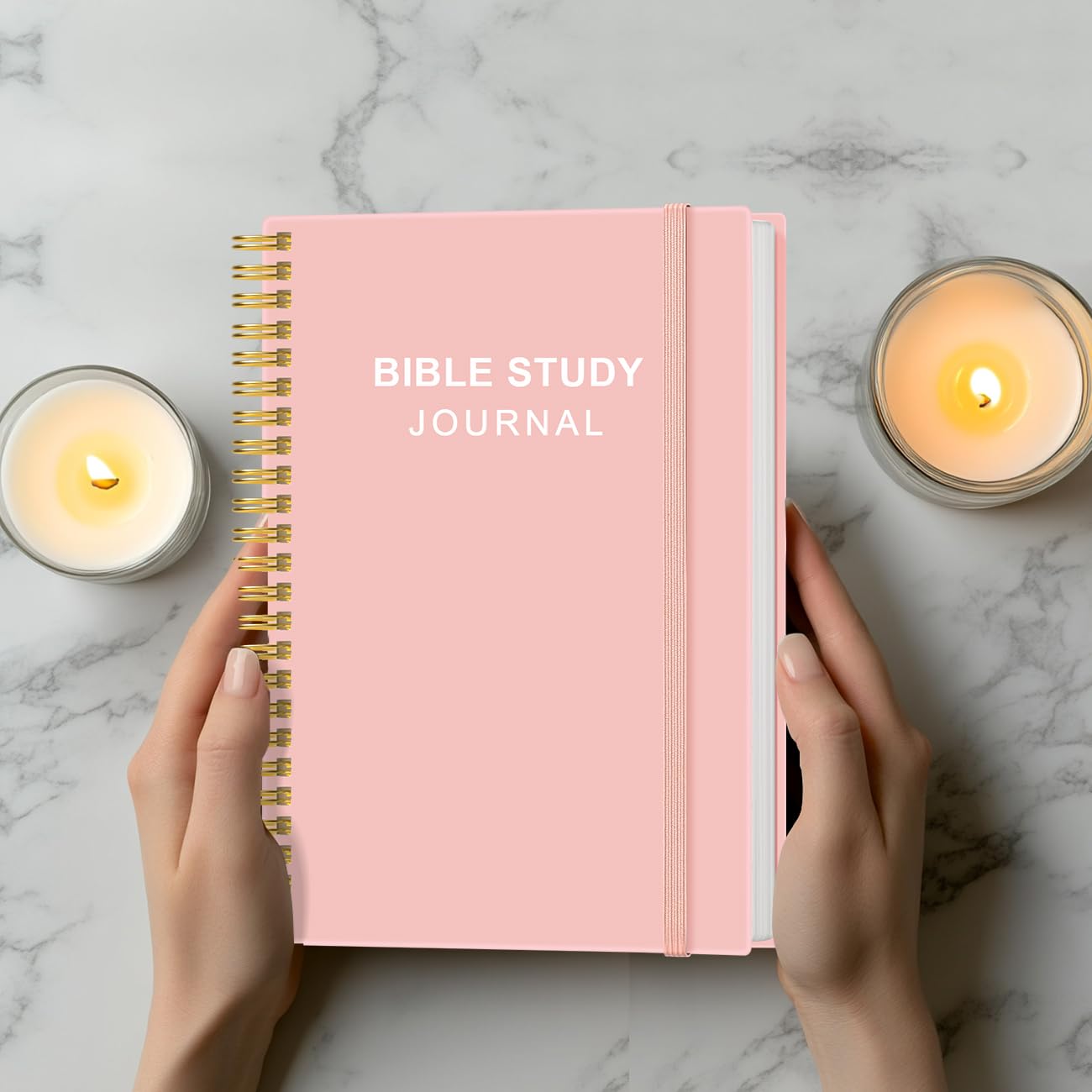 Bible Study Journal – Church Notes Notebooks – Note Taking & Journaling Kit, 5.8" x 8.5", Pink