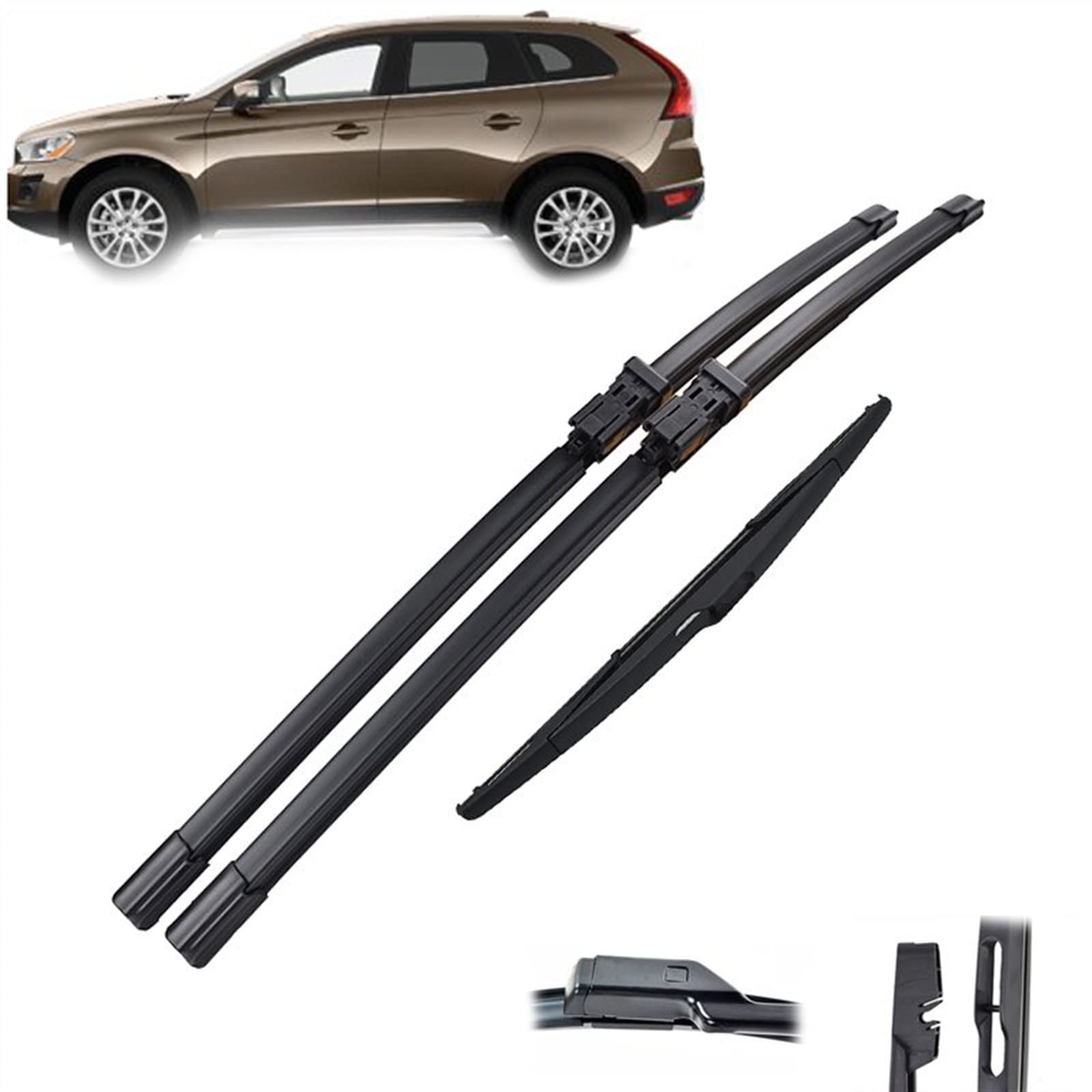 Balais d'essuie-glace avant arrière Volvo XC60 2013 2014 2015 2016