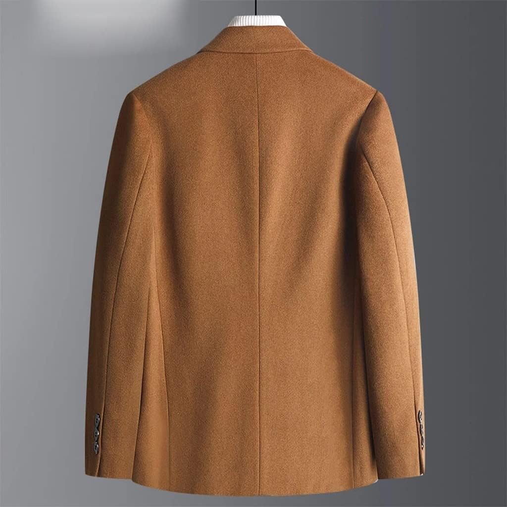 Suit Men's Casual Autumn and Winter Thickened Tweed Slim Jacket
