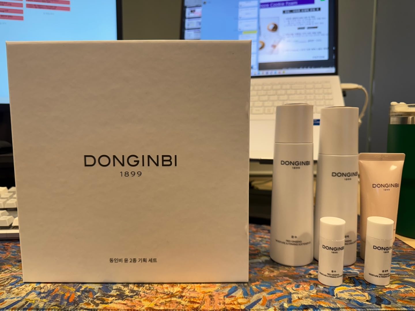 Donginbi Red Ginseng Moisturizing & Firming Skin Care Set - Hydrating Toner for Dry Skin (5.07 floz), Korean Red Ginseng Essence (4.39 floz), Firming Cream, Korean Skin Care Gifts for Women - Image 3