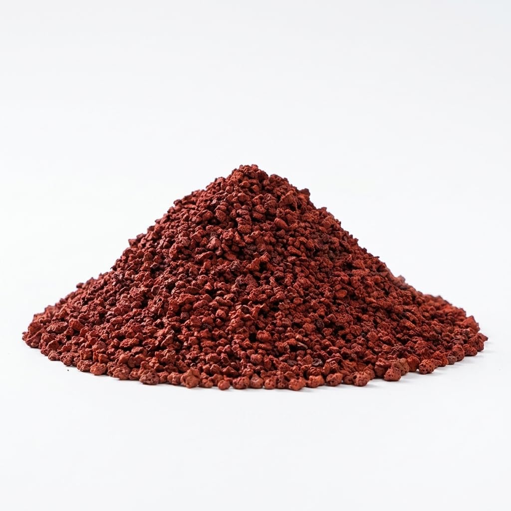 Piedra Volcánica Roja para Sustrato y Plantas, Material Filtrante, Piedra volcánica roja, 2-4 mm, 4.5-5 kg, tamizada