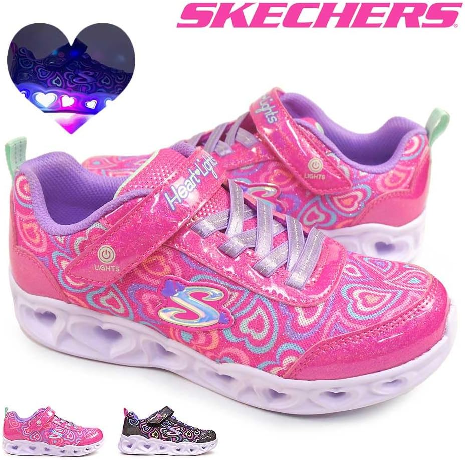 Skechers Girls Heart Lights - Boogie Love - Image 3