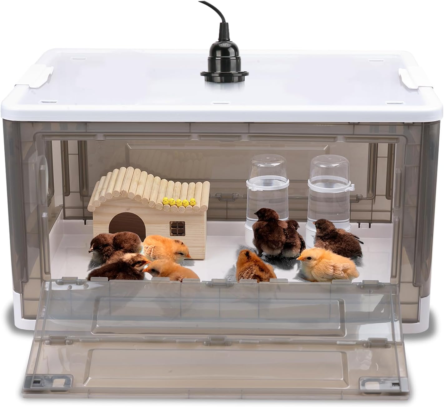 Chick Brooder,Fan Ventilation Circulation Design,Brooder Box for Chicks,Brooder Heater Warms up to 15 Chicks(20″x14″x12″)