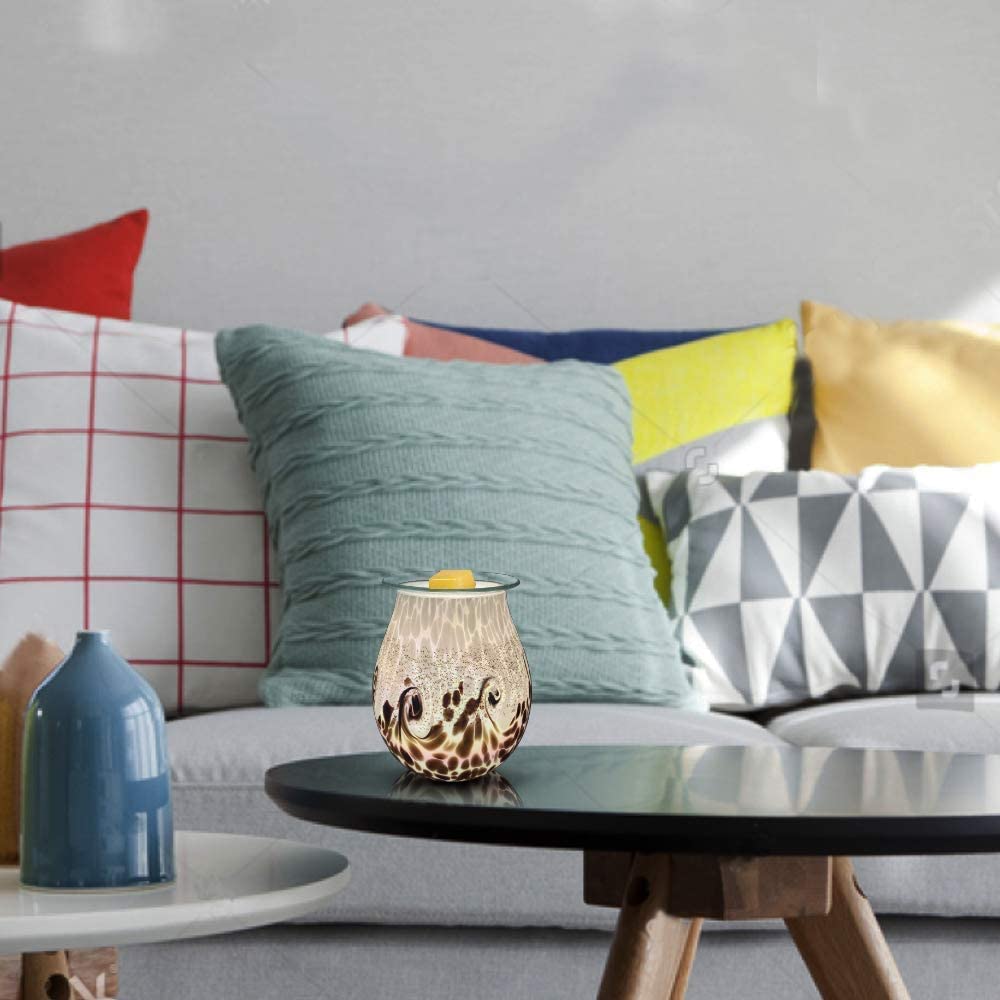 Elektrischer Kerzenwärmer Kunstglas Duftwachs schmilzt Brenner Aroma Nachtlicht Dekorative Lampe für Geschenke Wohnkultur Café