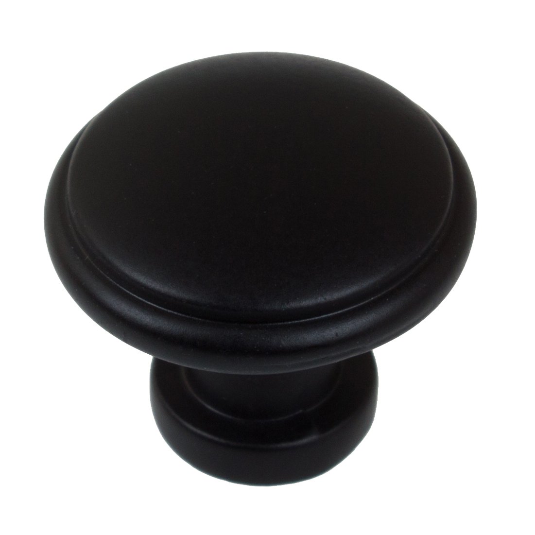 GlideRite Hardware5096-MB-10 Round Ring Cabinet Knob, 10 Pack, 1.125", Matte Black