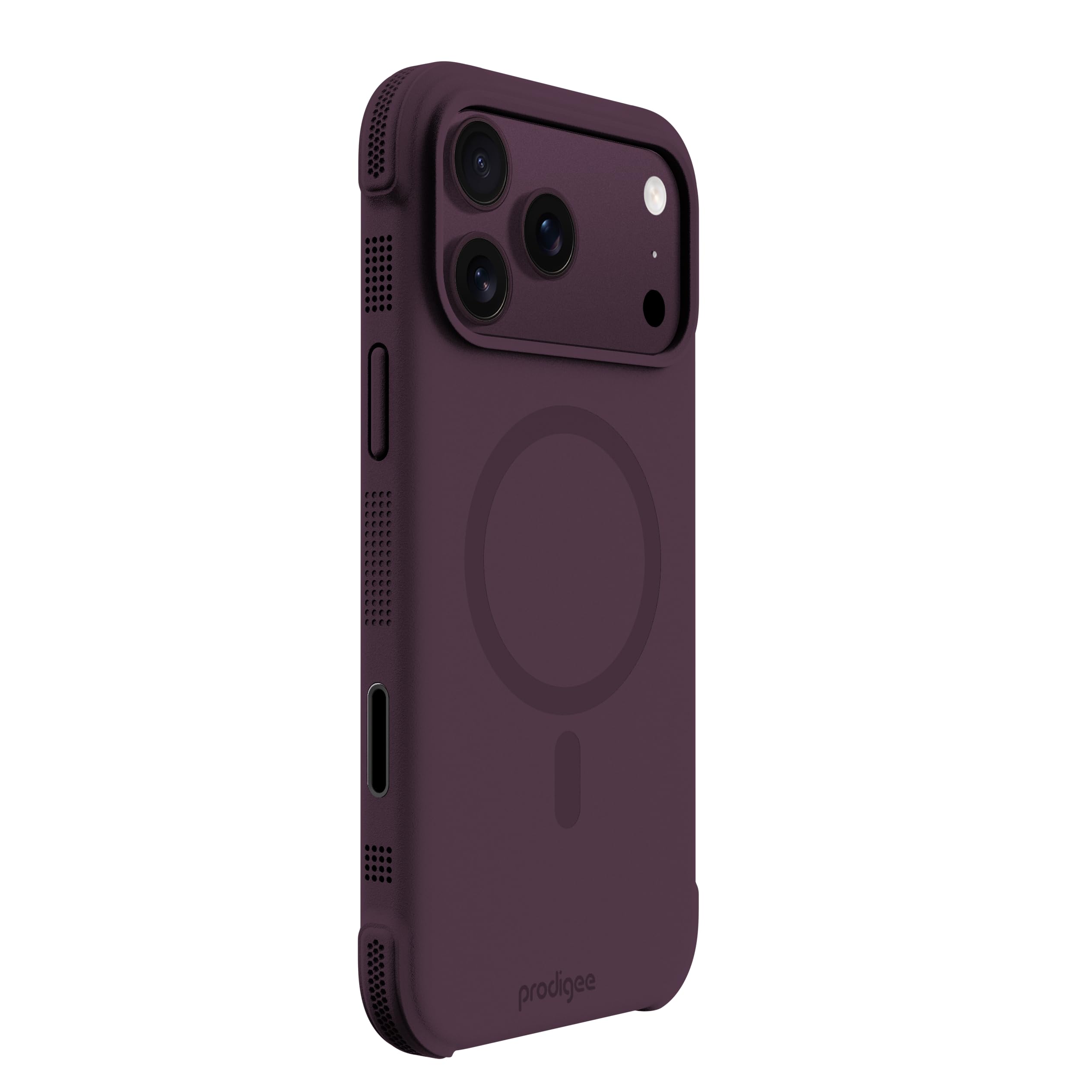 Prodigee Phone Case for iPhone 18/17 Pro Max: Blackout, Burgundy