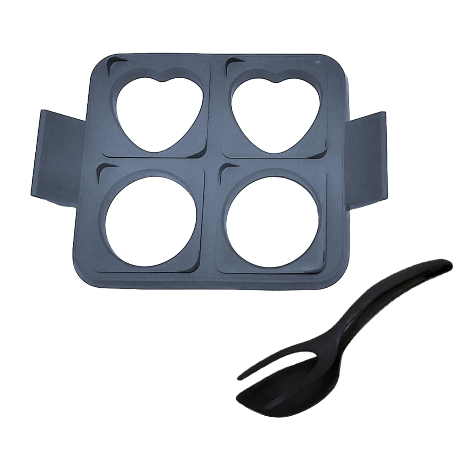 MALSSE Silicones Fried Eggs Cooker Rings Heat Resistance Pancake Rings Detachable Eggs Molds for Cooking, Breakfast Sandwiches Breakfast Sandwiches