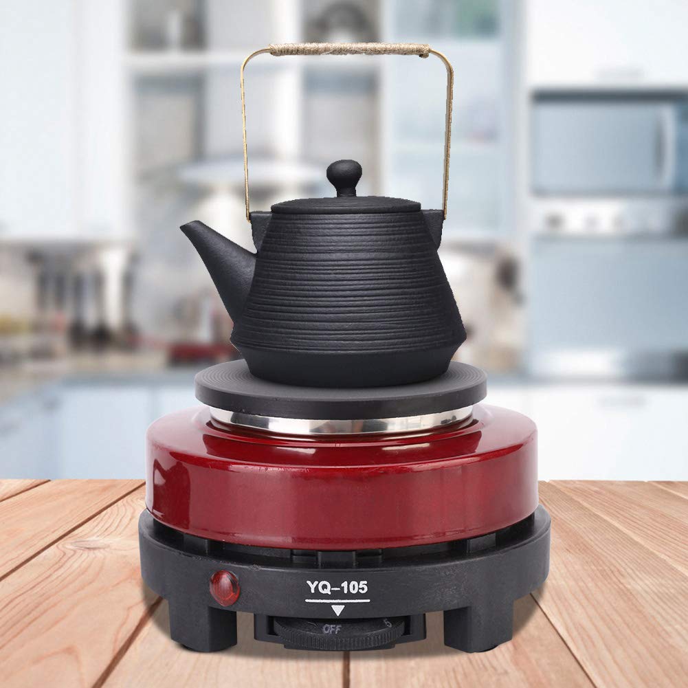 Cuisinière électrique plaque chauffante Mini chauffage domestique portable 500W (prise rouge 220-240V EU)