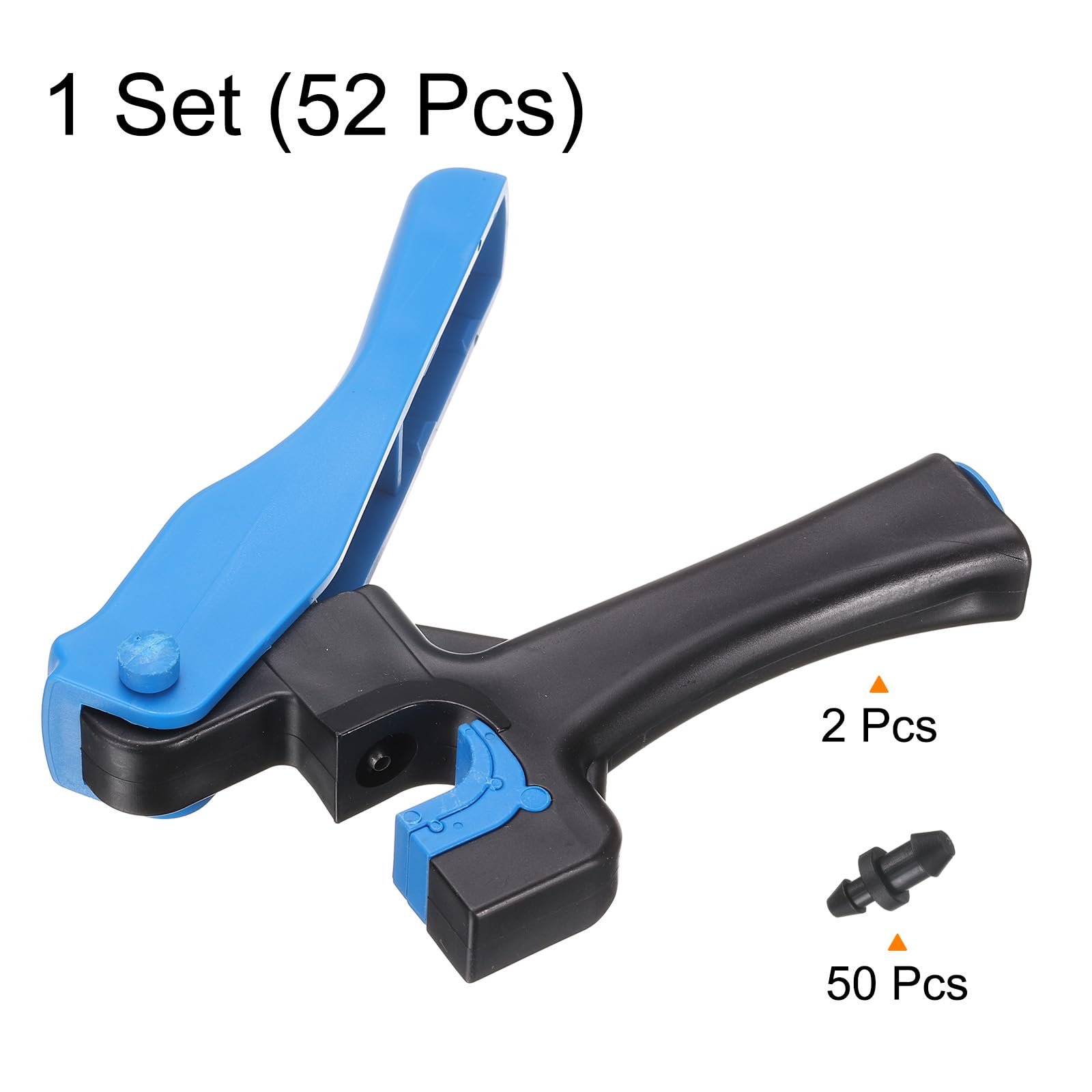 HARFINGTON 52 perforadores de tubo de riego por goteo de 4 mm con montaje más fácil de 1/4 de pulgada, herramientas de inserción de tubo de goteo para colocar tuberías de goteo de ramas