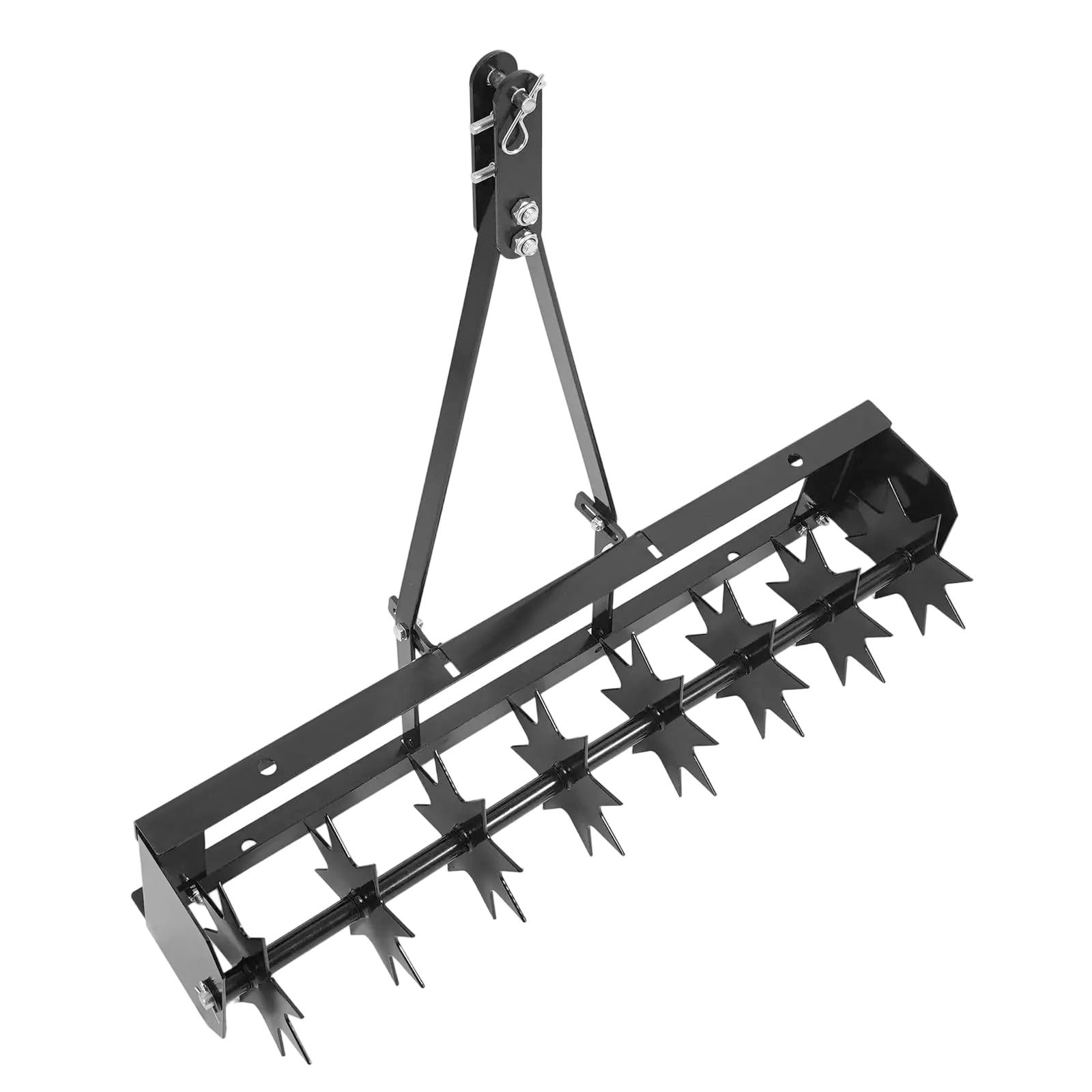 Aireador de césped con ruedas para césped, rodillo de metal con 8 púas en forma de estrella y 64 puntas escarificador, rodillo de césped, jardín, patio, césped