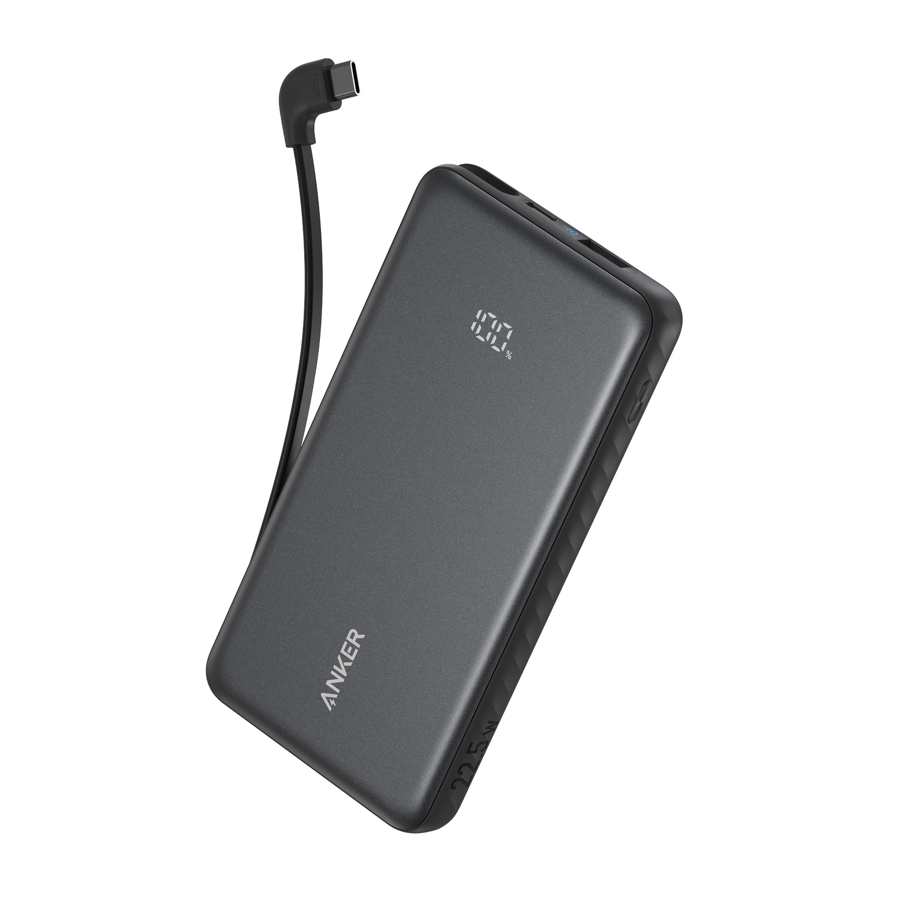 Zolo Power Bank 10000 mAh 22,​5 W Banca di alimentazione a ricarica rapida con cavo USB-​C incorporato [Certificato CCC]