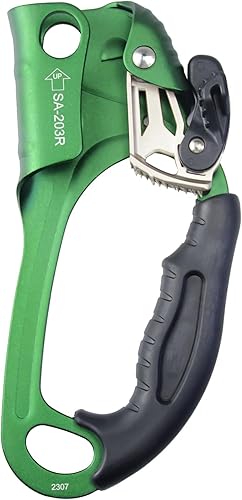 Miniatura 3 de S.E.PEAK Hand Ascender - Equipo de equipo de rapel fuerte certificado CE con mango de goma ergonómico para arbolistas de árboles trepadores,