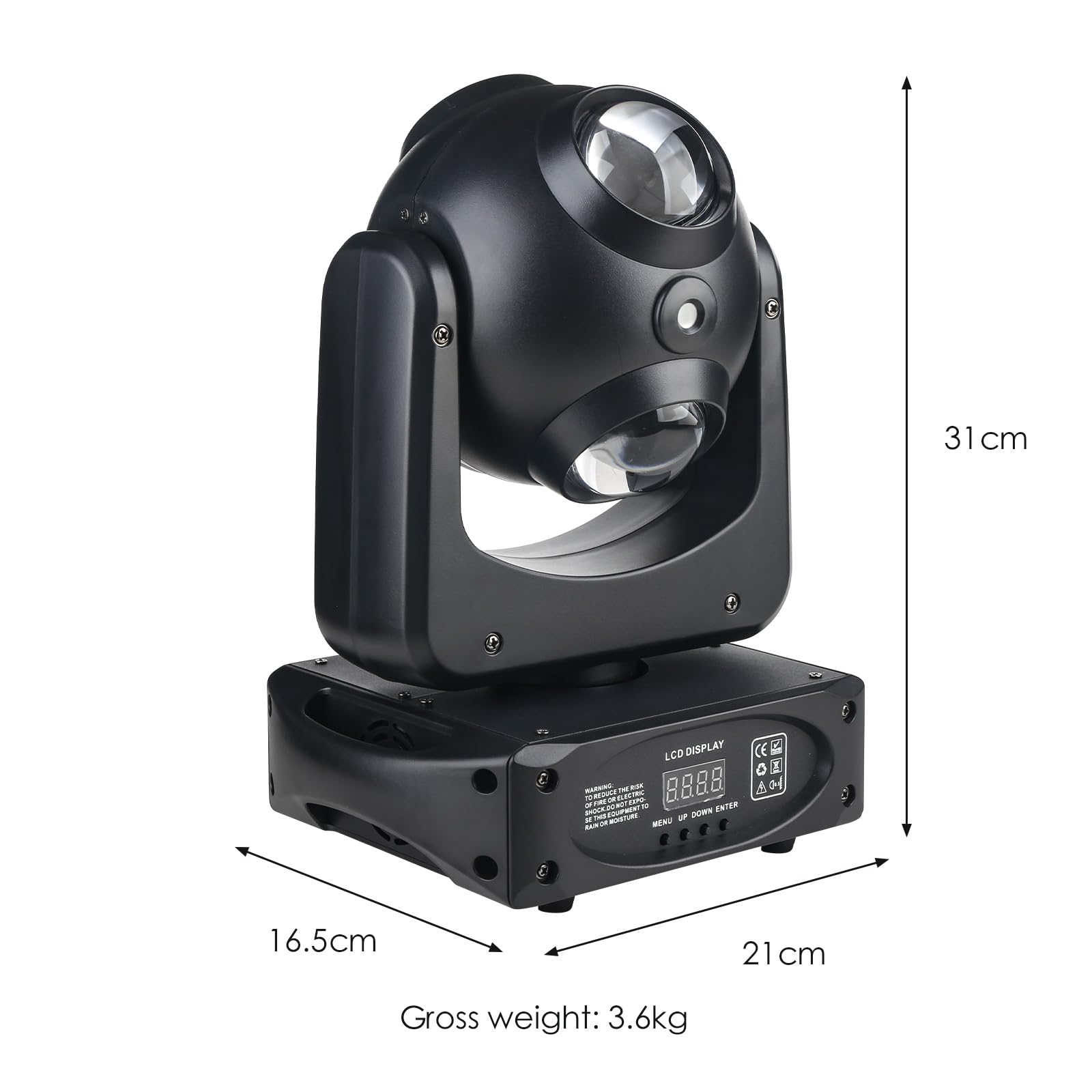 DJ-Party-Lichter, 100-W-Moving-Head-Licht mit Beam-Effekt-Scan-Licht, unendlich drehbare DJ-Lichter mit aktiviertem Ton für Hochzeits-DJ-Partys und Live-House