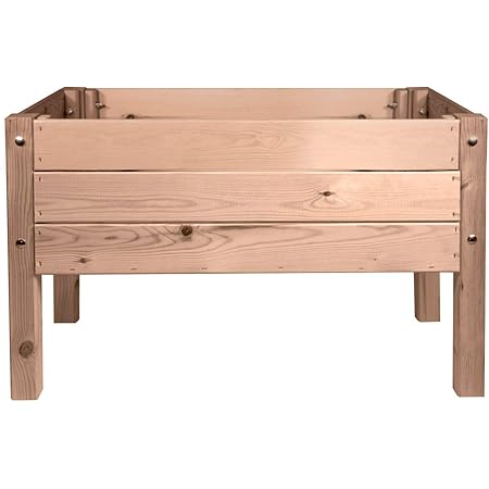 mgc24 Hochbeet Massiv für Kinder - Kiefernholz Braun rechteckig für Garten/Terrasse/Balkon - 79 x 40 x 50 cm