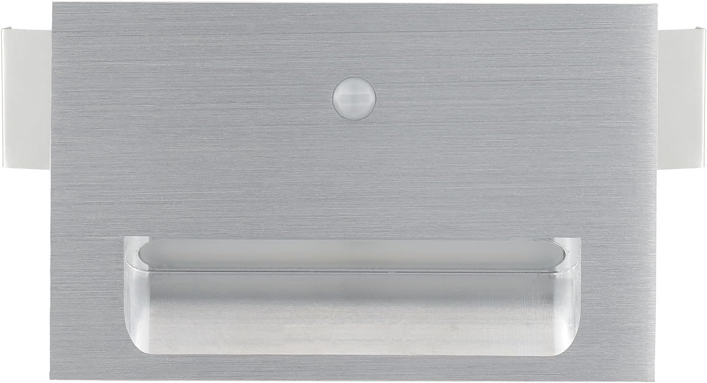 Motion Sensor Step Lights, Recessed Hardwired LED Stair Lights Indoor with Aluminum Body, 3W 330LM 3000K Warm White, for Staircase, Hallway, Pathway (Frosted White, Powder Coated)