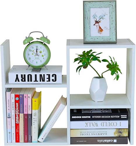 Miniatura 11 de PAG - Estantería de escritorio de madera pequeña, organizadores y accesorios de suministros de escritorio, estante de exhibición y almacenamiento,