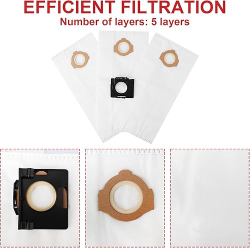 Miniatura 5 de Bolsa de polvo de forro polar 49-90-2016 se adapta a Milwauk-ee 0960-20 y 0970-20 M18 Packout Vacuum (3 piezas)