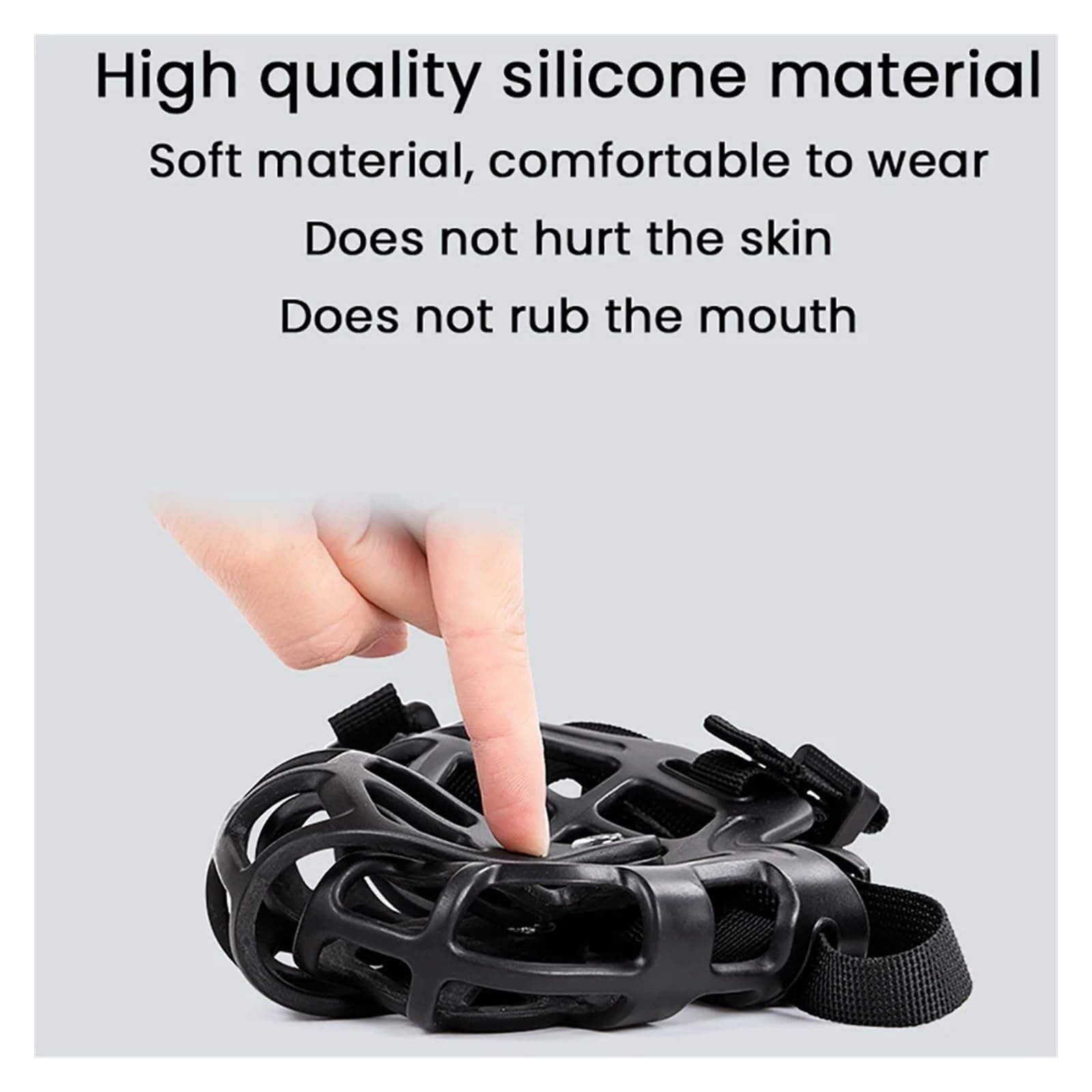 Museruola in Silicone Traspirante per Cani, Regolabile Antimorso e Antilatrato, Cestello Morbido per Shiba Inu e Razze Simili(XXL)
