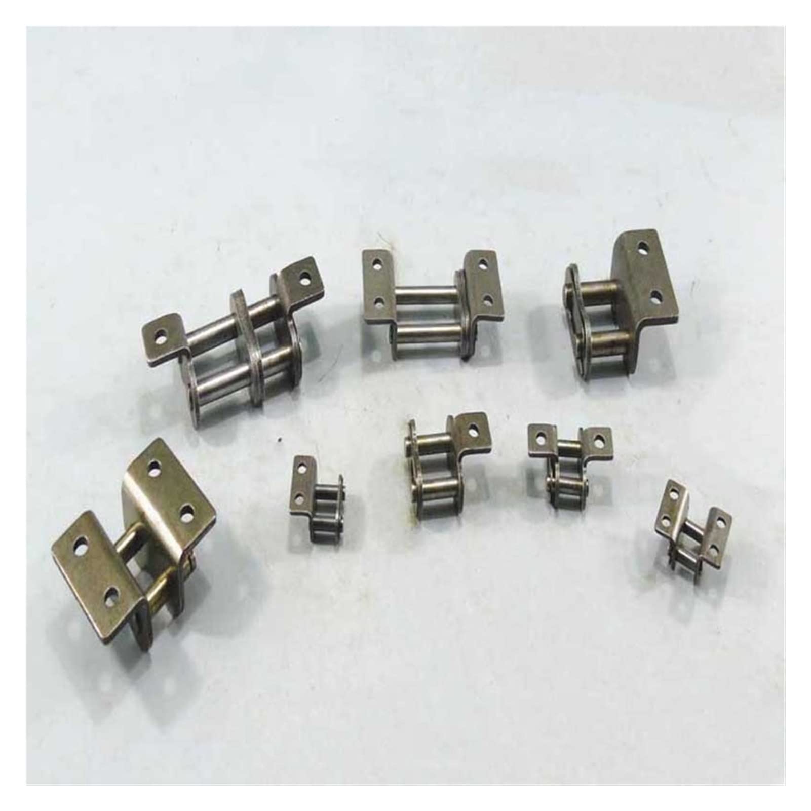 DOLUNTO Chain Metal Conveyor Transmission Chain Join Roller Chain Connector (Bending Radius : Double hole, Inner Size : 10A-1)