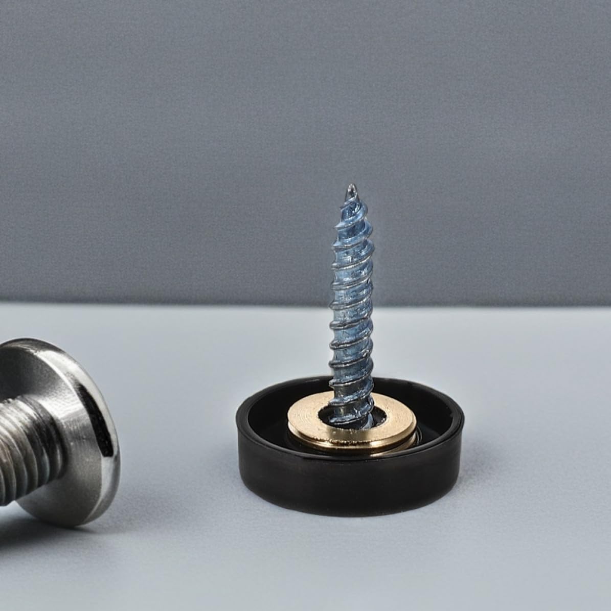 ibasenice Furniture Nail with Decorative Caps 12 Pcs Mm Stainless Steel Black Mirror Screws Easy Installation and Strong Fastening for Makeup Mirror