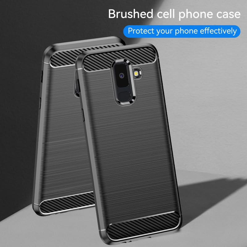 Image of Hybrid Carbon Fiber Back Case for Samsung Galaxy A6 Plus (Black)