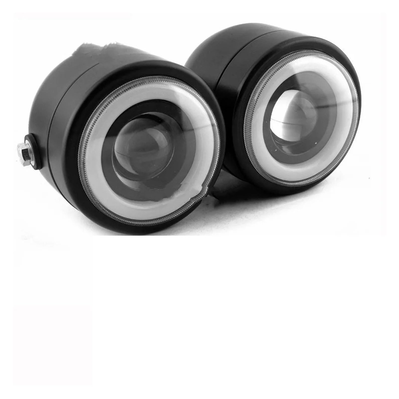 Phare moto Pour Street Double Sport Cafe Racer pour Bobber personnalisé blanc jumeaux Double phare LED Double moto