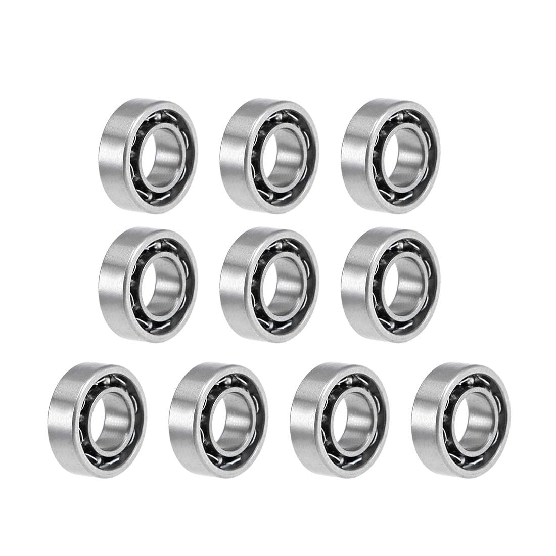 TOP-VIGOR 10Pcs MR63K Deep Groove Ball Bearings, Z2 3mm x 6mm x 2mmDouble Sealed Industrial Bearings, Chrome Steel Skateboard Bearings for Electrical Instrument Equipment