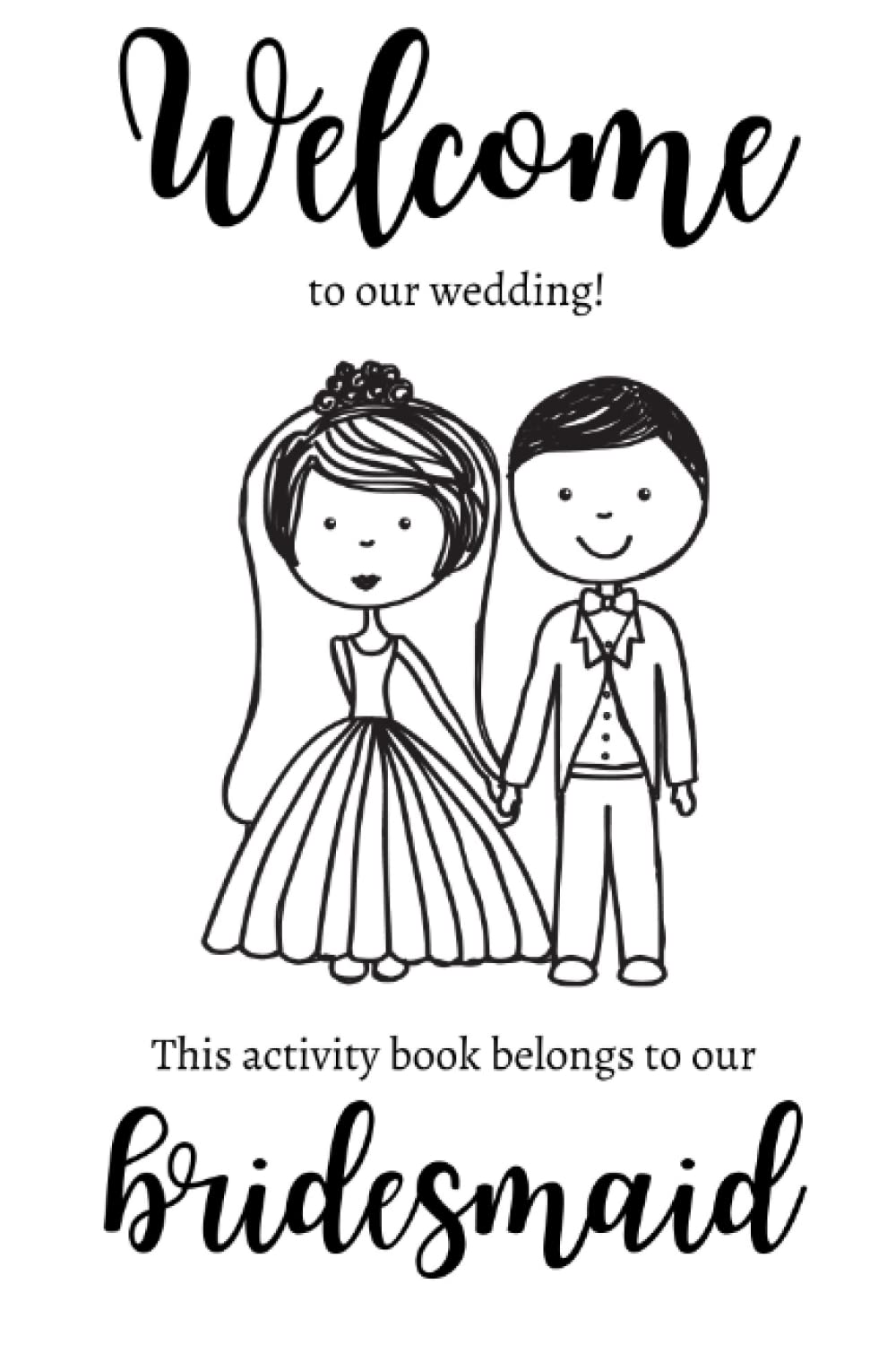 Wedding Bridesmaid Activity Colouring Book