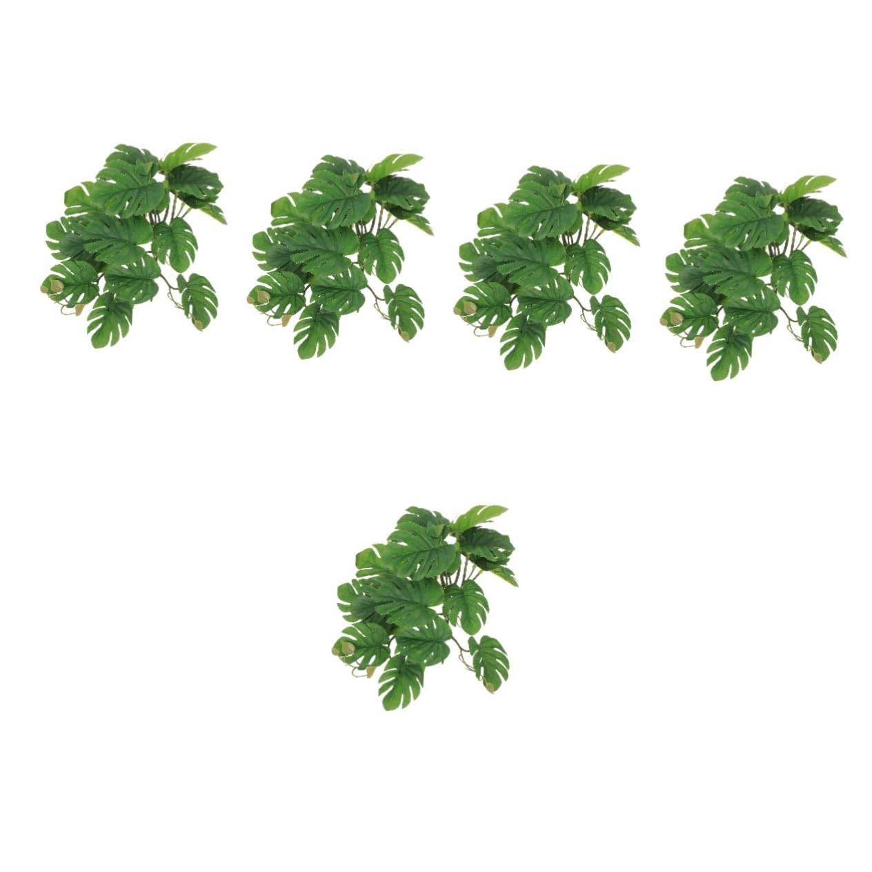 BESPORTBLE 5pièces Plantes Artificielles pour Terrarium De Reptiles Décorations De Paysage pour Lézards Et Animaux Accessoires De Reptile Réalistes pour Aquarium Et Terrarium