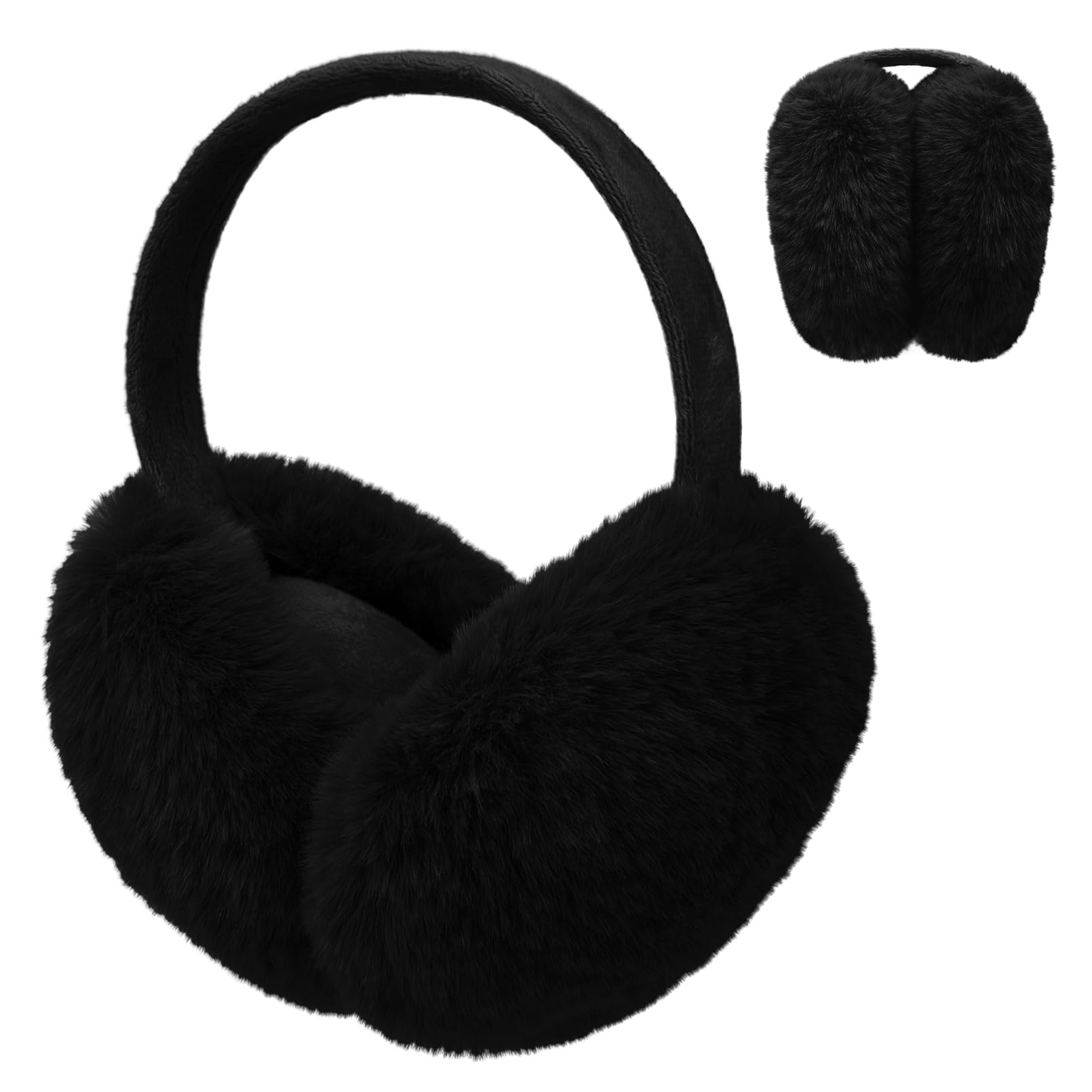 justay comf MHERWEG Women's Ear Muffs Adjustable Winter Cuddly Earmuffs Warm Great Gift for Women-picture-29