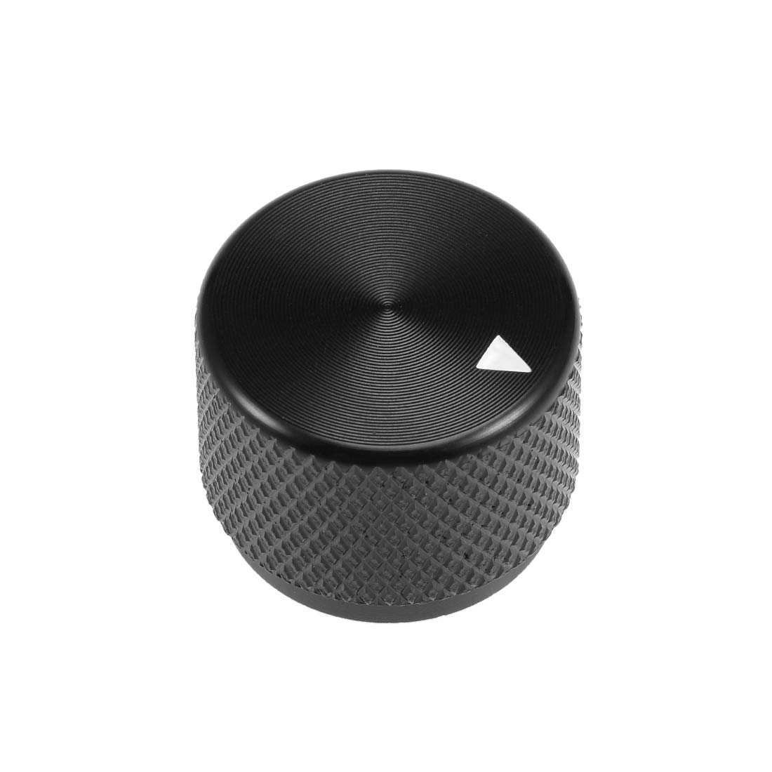 uxcell 20x15.5mm Aluminium Alloy Potentiometer Volume Control Rotary Knob Knurled Shaft Hole Black,for 6mm Diameter Shaft Guitar Volume Knob.