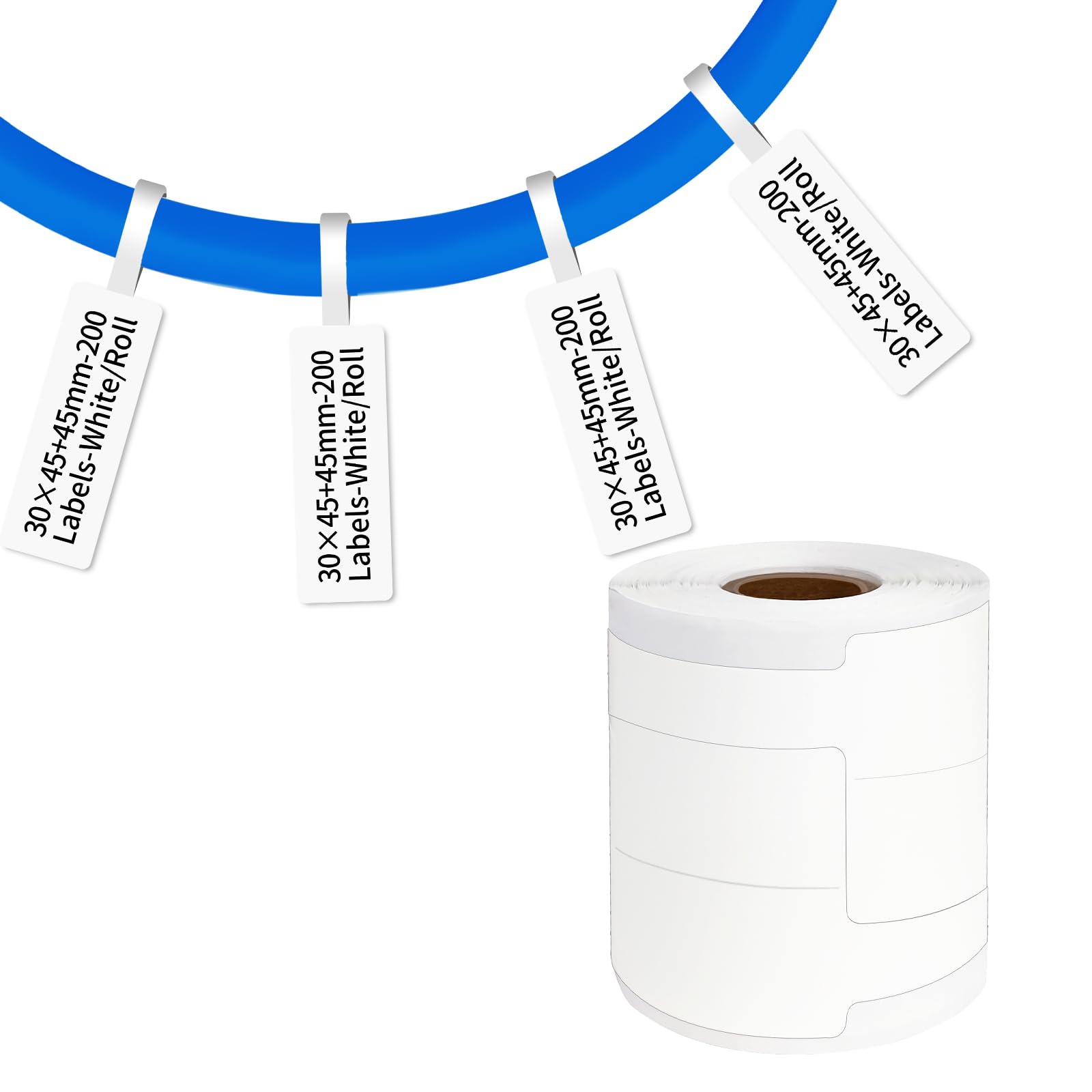 200 Pcs Cable Labels - Waterproof Wire Cord Label, Tear Resistant Wire Labels, Self Adhesive Cord Organizing Label, for Cable Management, Compatible