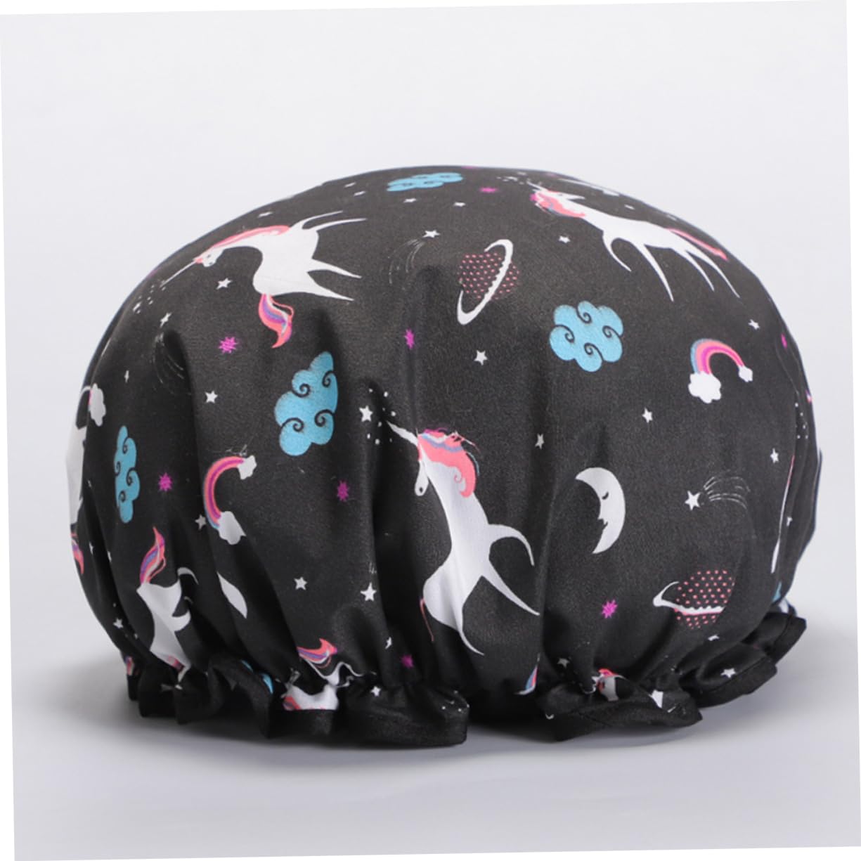 DOITOOL 8stücke Cartoon Duschhauben Doppellagige Elastische Badekappen Für Frauen Für Spa Reisen Und Duschen Flamingo Pegasus Design