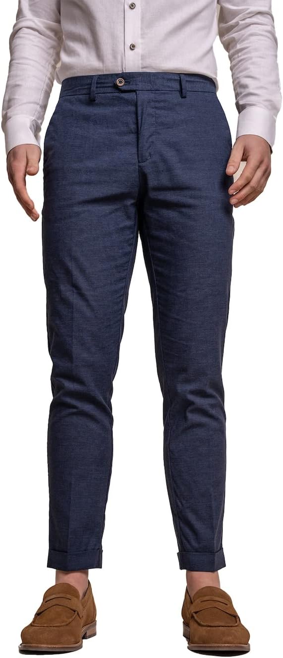 Summer Spring Navy Blue Linen Men’s Suit Wedding Slim Fit Jacket and Pants Sold Separately