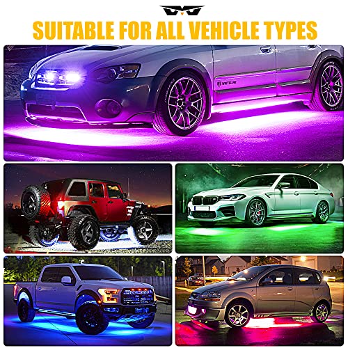 Lumenix LMUGL-DUAL-G1 Double Row Rgb Led Car Underglow Lights Kit, 4Pcs Exterior Neon Accent Bluetooth Under Glow Light Strip For Cars Suvs Trucks Van, W/Dynamic Music & Diy Mode Underbody Chase Lights thumb #2