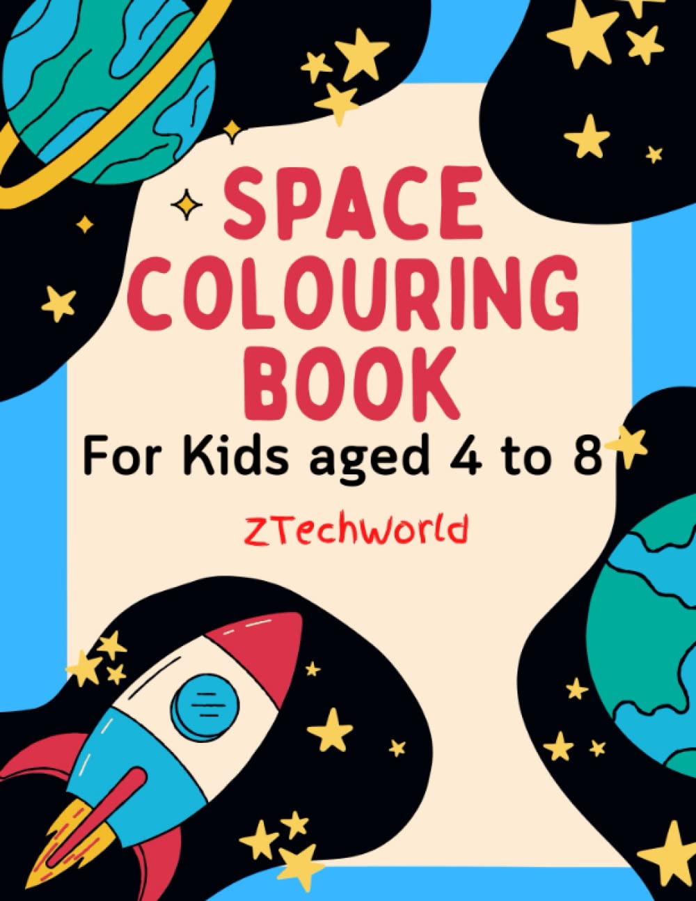 Space Coloring Book for Kids 4-8: Magical Fun Coloring Book