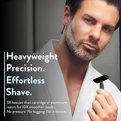 Miniatura 6 de Rockwell Razors Maquinilla de afeitar de seguridad negra mate 6S para pieles sensibles. Reduce la quemadura y la irritación. Viene con 6 ajustes de