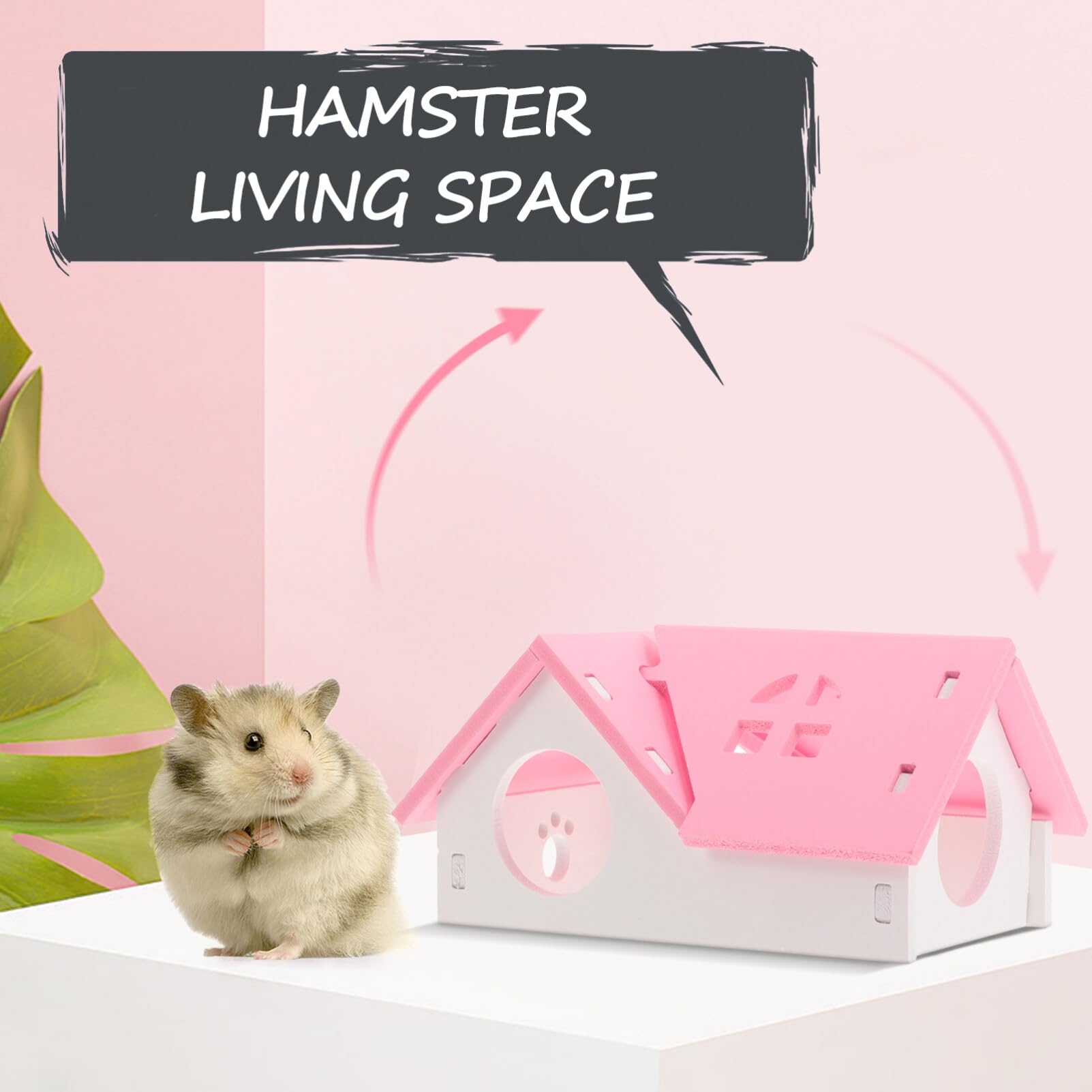 FOMIYES Hamster Maze House Guinea Pig Castle Chinchilla Hideout Small Animals Habitat House Hamster Villa for Chinchilla Dwarf Rabbit Hamster Hut