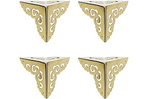 4Pcs Vintage Brass Hollow Cloud Pattern Corner Protectors