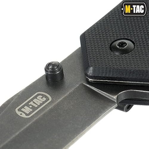 Miniatura 6 de M-Tac Cuchillo de bolsillo tipo 8 - Cuchillo plegable táctico con hoja de bloqueo de acero inoxidable EDC (negro)