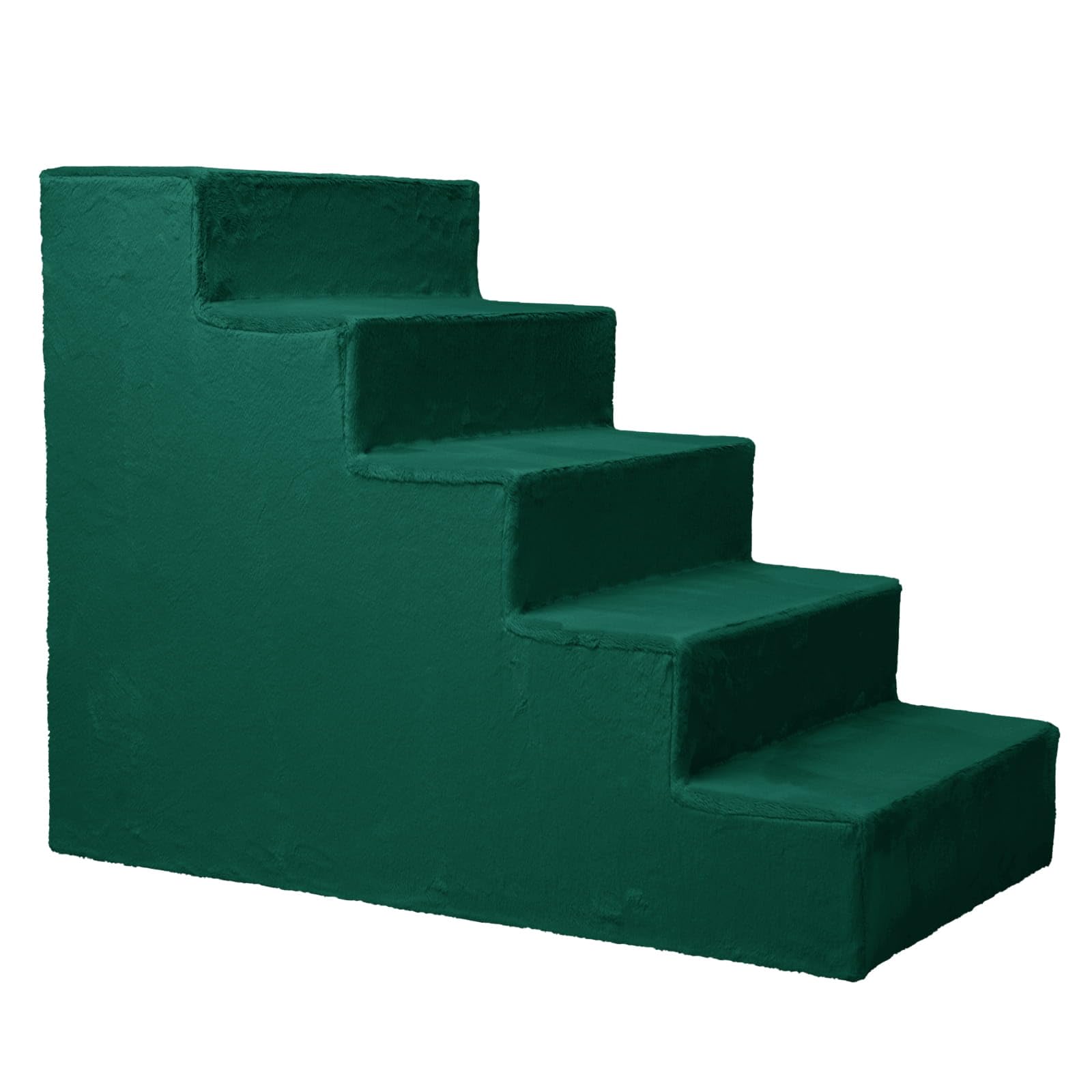 MG Design Scaletta per Cani 5 Gradini in Verde – telaio in legno stabile, salita delicata per divano e letto, leggera e facile da spostare, per cani e gatti