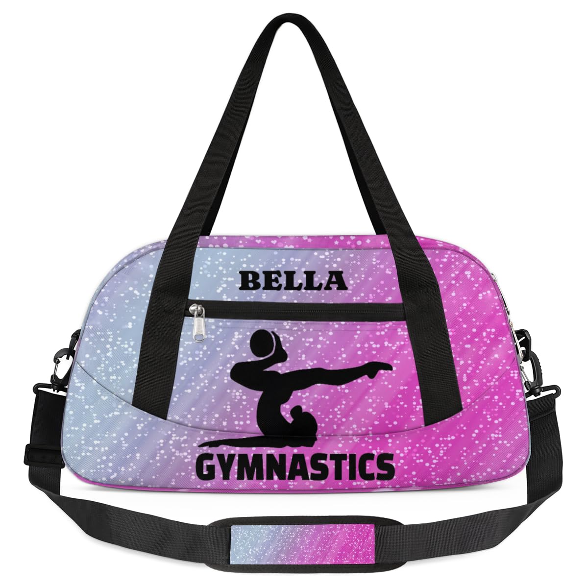 Personalized-Gymnastics-Bag-for-Girls, Custom Dance Bag for Girls Duffel Bag Weekender Bags for Travel