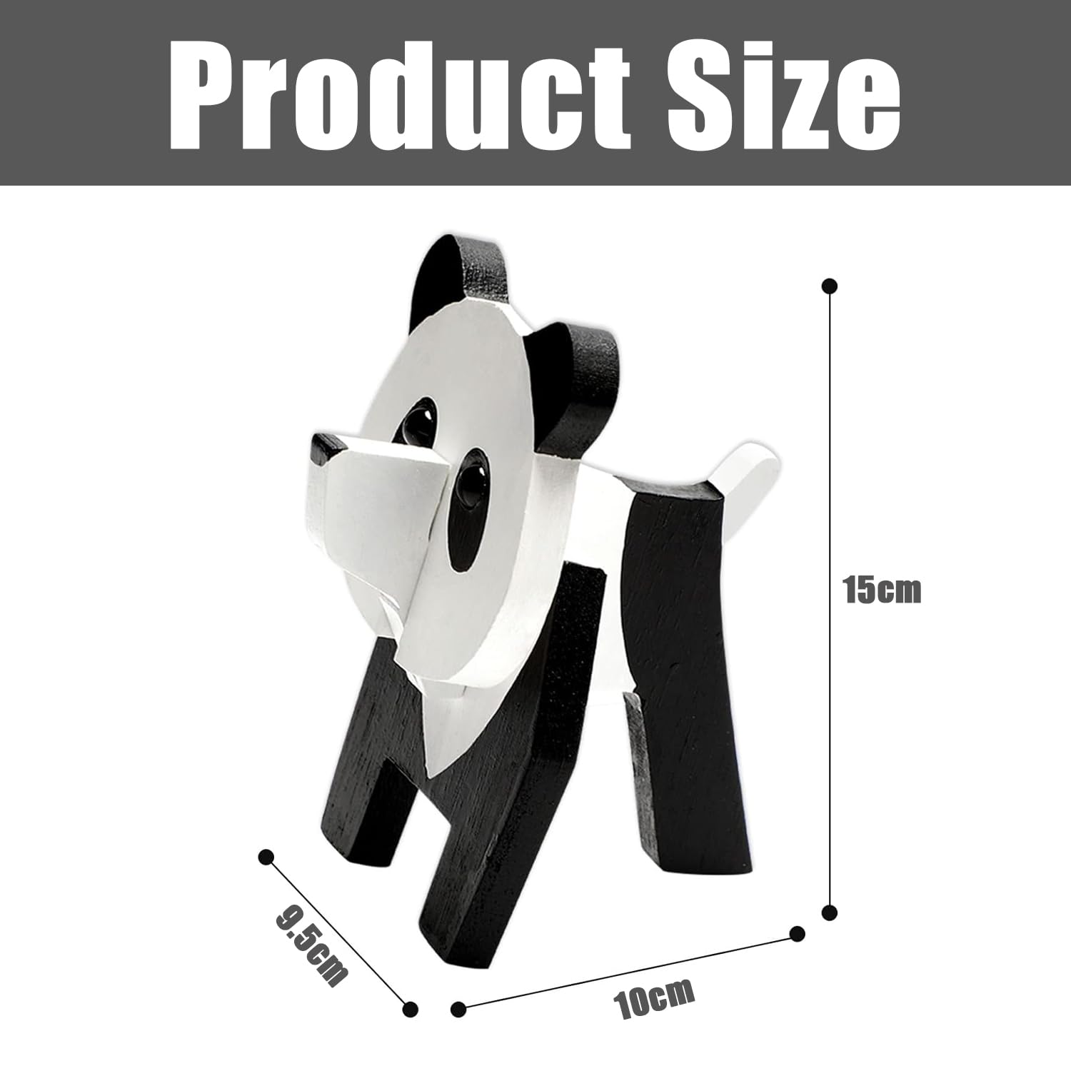 Norhogo Panda Spectacle Display Stand, 3D Wooden Puzzle panda glasses holder - Image 2