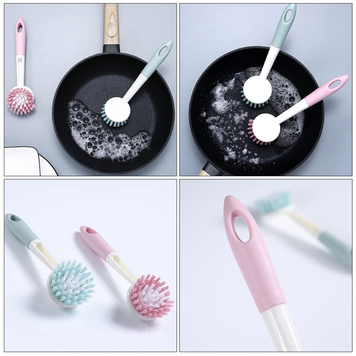 FRCOLOR 6piezas Cepillo De Limpieza De Cocina Multifuncional Herramienta para Fregadero Olla y Aleatorios