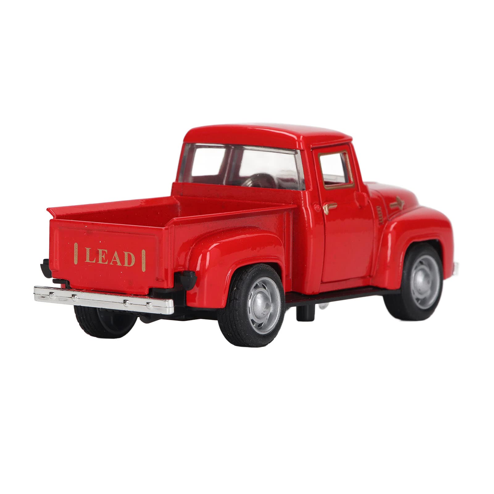 NOENNULL 1:32 Scale Die-Cast Model Pick Up Truck Toy Car Vintage Car Model Retro Vintage Car Model Toy Alloy Car Model Home Decoration (Red) - Image 4