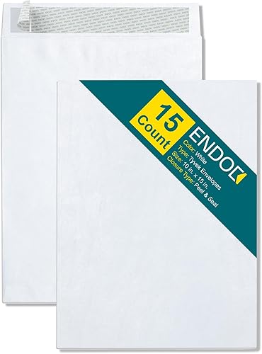 Miniatura 10 de Tyvek Sobres  Sobres de envío profesional resistente y ligero con construcción EnDoc Tyvek resistente a desgarros y cierre fácil de autosellar,