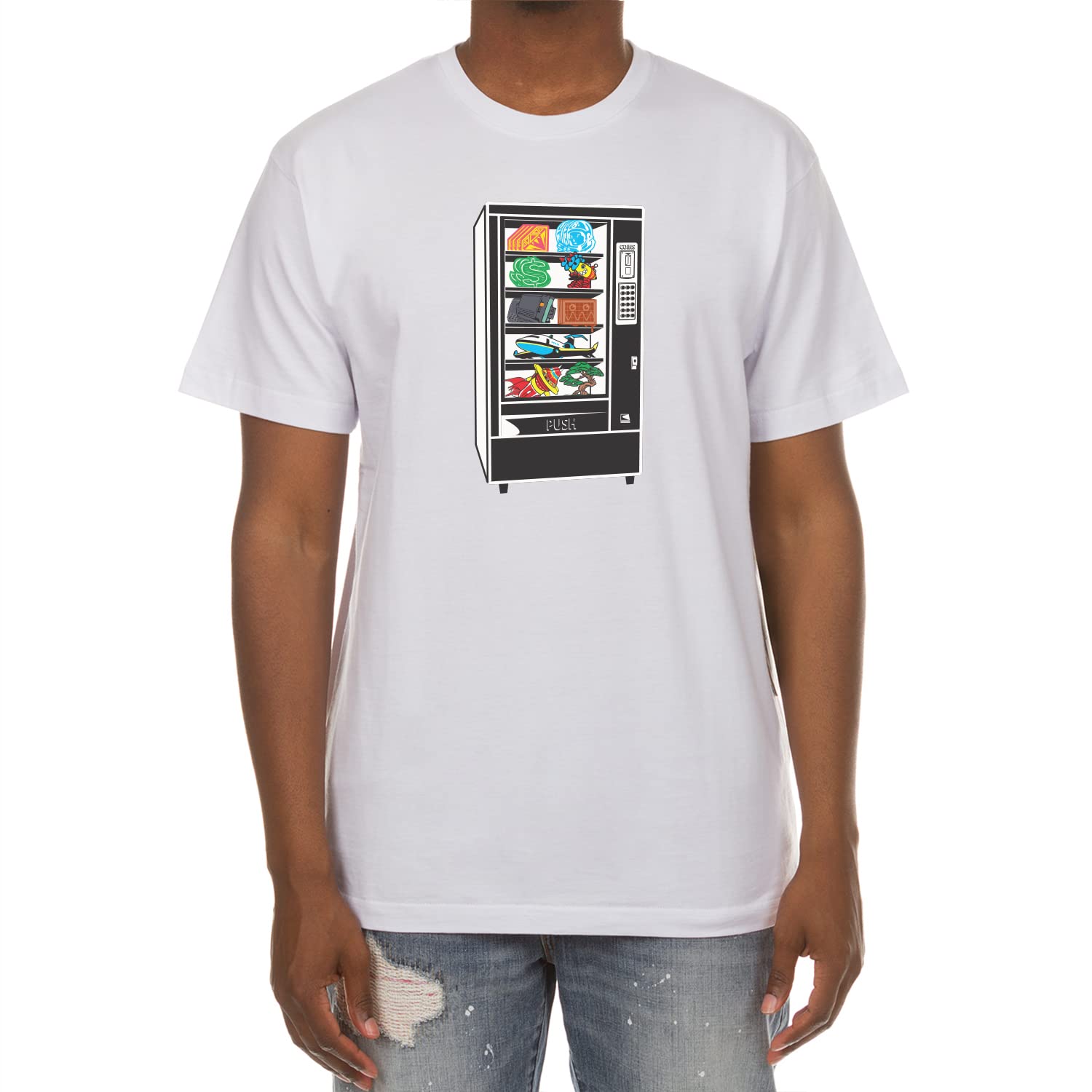 Billionaire Boys Club Clothing Men T-Shirt BB Insert Coin Screen Printed Short Sleeve Crew Neck Tee